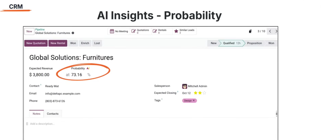 odoo 19 co gi moi crm ai
