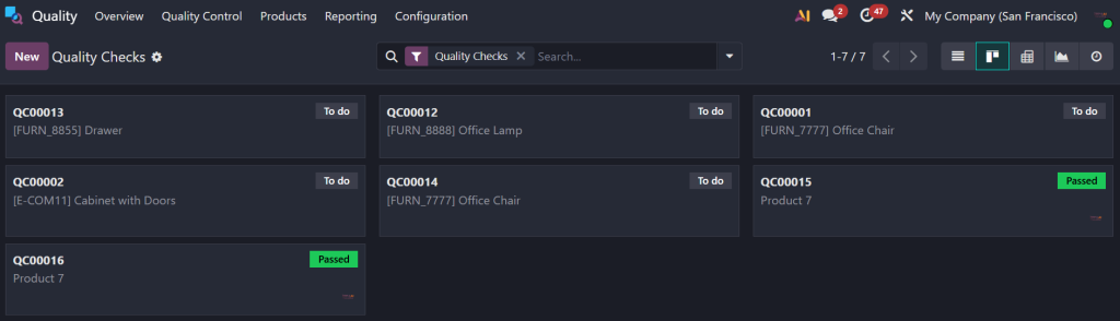 quality control odoo ERP AI Consulting